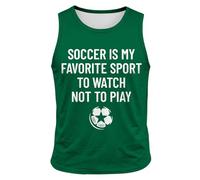 DENGJIAMY Soccer is My Favorite Sport to Watch Not to Play - Camiseta sin mangas para hombre, talla grande, para deportes al aire libre, fitness, camiseta de verano para hombre, verde, 5XL