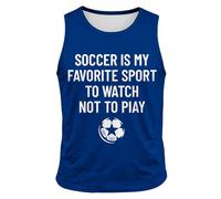 DENGJIAMY Soccer is My Favorite Sport to Watch Not to Play - Camiseta sin mangas para hombre, talla grande, para deportes al aire libre, fitness, camiseta de verano para hombre, azul, XXL