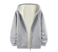 DENGJIAMY Sudadera con Capucha con Cremallera de Talla Grande para Hombre Sudaderas Lisas Camisa Cálida de Otoño para Hombre Manga Larga Clásica Básica Sudaderas con Capucha Chaqueta Cálida con