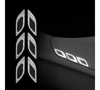 dengshao 6 Piezas Adhesivos Reflectantes Anticolisión Coche para Ford Ranger T9 2023 2024 2025, Pegatinas Reflectantes para Lado Coche Adhesivos de Advertencia,Silver