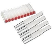 Denicotea Marca, material plateado, color blanco y plateado, soportes para cigarrillos (paquete de 4), tamaño regular, 77 mm de longitud, diseño original