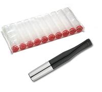 Denicotea Soporte para cigarrillos color negro y plateado + 10 filtros adicionales