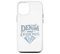 Denim And Diamonds Faded Vintage Carcasa para iPhone 12/12 Pro