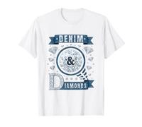 Denim and Diamonds Western Cowgirl Glam Style para Mujeres y Camiseta