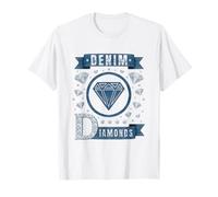 Denim and Diamonds Western Cowgirl Glam Style para Mujeres y Camiseta