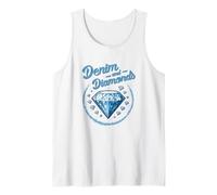 Denim and Diamonds Western Cowgirl Glam Style para Mujeres y Camiseta sin Mangas