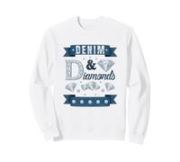 Denim and Diamonds Western Cowgirl Glam Style para Mujeres y Sudadera
