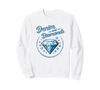 Denim and Diamonds Western Cowgirl Glam Style para Mujeres y Sudadera