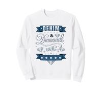 Denim and Diamonds Western Cowgirl Glam Style para Mujeres y Sudadera