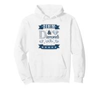 Denim and Diamonds Western Cowgirl Glam Style para Mujeres y Sudadera con Capucha