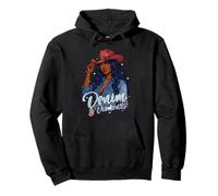 Denim Diamantes Black Mujer Africana Melanina Vaquera Sudadera con Capucha