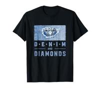 Denim & Diamonds Blue Jean Boutique Estilo Occidental Camiseta