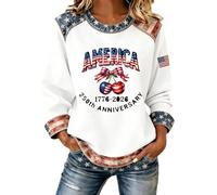 Denim Patchwork Sudadera para Mujer Botones Blusas Camisa de Manga Larga Ligera Cuello Redondo Camisa Vaquera Grande Camisa Vaquera Moderna Camiseta de Manga Larga Tops Moda Tops Casual Suelta Tops
