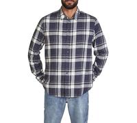 DENIMFY Camisa de franela para hombre de manga larga a cuadros, ajuste regular, DFDean, camisa de leñador, camisa a cuadros, 100% algodón, negro, verde, azul, S, M, L, XL, XXL, 3XL, 4XL, 5XL, 3XL