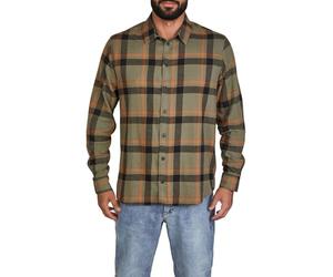 DENIMFY Camisa de franela para hombre, manga larga, a cuadros, corte regular, camisa de leñador, camisa de leñador, algodón negro, verde, azul, S, M, L, XL, XXL, 3XL, 4XL, 5XL