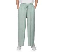 DENIMFY Palazzo pantalón de verano para mujer, 3/4, culotte DFBrenda, cintura alta, pierna ancha, tela hasta el tobillo, cintura elástica, bolsillos, monocolor