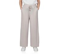 DENIMFY Palazzo pantalón de verano para mujer, 3/4, culotte DFBrenda, cintura alta, pierna ancha, tela hasta el tobillo, cintura elástica, bolsillos, monocolor