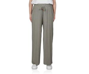 DENIMFY Palazzo pantalón de verano para mujer, 3/4, culotte DFBrenda, cintura alta, pierna ancha, tela hasta el tobillo, cintura elástica, bolsillos, monocolor