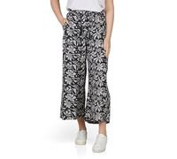 DENIMFY Palazzo - Pantalones de verano para mujer, ajuste amplio, talla DFKate, pantalones de verano ligeros, largo hasta el tobillo, cintura elástica, color sólido, diseño 100% viscosa, verde, blanco