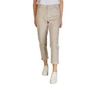 DENIMFY Pantalón de pana acanalada DFLisa Mom Fit para mujer - Cintura alta - Pantalón de ocio - Pantalón básico - Cremallera - Algodón elástico - Color liso - Azul, verde, beige - Tallas S, L