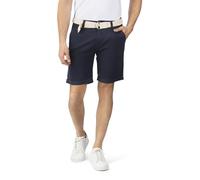 DENIMFY Pantalones cortos chinos para hombre con cinturón, DFLio, corte regular, bermudas, elásticos, monocolor, beige, verde, azul, gris, 30, 31, 32, 33, 34, 36, 38, 40, 42, azul marino, 40