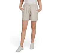 DENIMFY Pantalones cortos de verano para mujer, pantalones ligeros con goma elástica, corte regular, bermudas anchas, 100% viscosa, beige, verde, negro, azul, S, M, L, XL, XXL, marrón arena, M