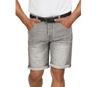 DENIMFY Pantalones cortos vaqueros para hombre, elásticos, cortos con cinturón, corte regular, pantalones cortos DFBo, pantalones cortos de verano, color azul, negro, gris, 31, 32, 33, 34, 36, 38, 40,