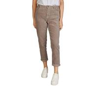 DENIMFY Pantalones de pana para mujer, corte de cintura alta, pierna recta, elásticos, pantalones de pana DFLisa, pantalones con cremallera, bolsillos, monocolor, gris, rosa, azul, beige, verde, S, M