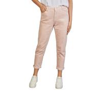 DENIMFY Pantalones de pana para mujer, corte de cintura alta, pierna recta, elásticos, pantalones de pana DFLisa, pantalones con cremallera, bolsillos, monocolor, gris, rosa, azul, beige, verde, S, M,
