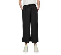 DENIMFY Pantalones Palazzo Mujer Verano 7/8 Corte Holgado DFKate Pierna Ancha Pantalones de Verano Ligeros Pantalones de Tela Largo Hasta el Tobillo Cintura Elástica Color Sólido Viscosa Verde Blanco