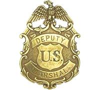 Denix Deputy United States Marshal Eagle Badge, Brass by Denix