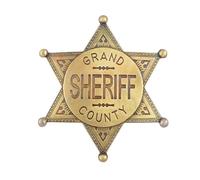 Denix Estrella de Sheriff Grand County latón colores Cowboy Western