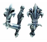 Denix Fleur de lis Perchas, Gris Antiguo
