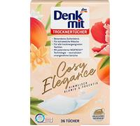 DENKMIT Toallas secadoras Cozy Elegance, 36 piezas - Perfume de lavandería para todos los textiles secables en secadora | Alemania