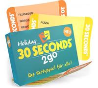DENKRIESEN 30 Seconds® 2go - Edición de vacaciones "El juego de fiesta para todos!" | Juego de adivinanzas con términos de vacaciones, juego de cartas a partir de 12 años, para más de 3 jugadores
