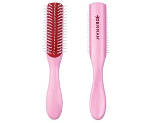 Denman D14 Pink Crush - Cepillo de pelo de 5 filas - Mini cepillo definidor y estilizador de rizos para todo tipo de cabello - Alisado, secado, peinado con rizos húmedos, reduce el encrespamiento y la