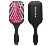 Denman Detangler D38 Hair Brush for Fast and Comfortable Detangling, Blow Drying and Styling - Combination of D3 Styling Pins & Paddle Brush - For Women and Men (Red & Black)
