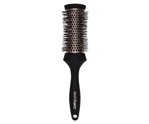 Denman Medium Thermo Ceramic Hourglass Hot Curl Brush, Hair Curling Brush for Blow-Drying, Straightening, Defined Curls, Volume & Root-Lift - Rose Gold & Black