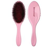 Denman Style & Shine Smoother Cepillo para el cabello (Mediano) con cerdas de púas de jabalí de nylon suave - Para alisar, desenredar, alisar - (Rosa Crush) D81M