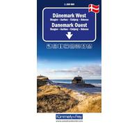 Denmark West Road Map 1:200,000 scale: Skagen - Aarhus - Esbjerg - Odense (Regional maps - Denmark)