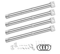 Denmay 31-44 cm Quemador Ajustable para Landmann, Taino, Enders, Campingas, Quemador para Charbroil, Tepro, Napoleon, Tubo de Quemador Universal de Acero Inoxidable como Repuesto, 4 Piezas