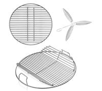 Denmay Kit de parrilla de cocina, parrilla de carbón y sistema de limpieza para parrilla de carbón Weber, 49,53 cm