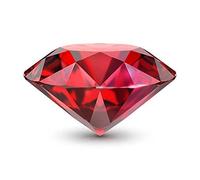 DENMOUS 5.5 Ratti - Circonita roja de corte de diamante con forma redonda certificada Aaa+ diamante americano Rashi Ratna para hombres y mujeres para anillo y colgante Tamaño-B0BMYR5P, S, Gema
