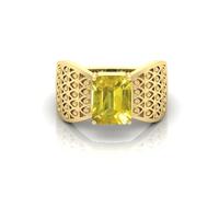 DENMOUS Anillo de oro de 3,25 a 16,25 con piedra preciosa Pukhraj de zafiro amarillo natural, certificado sin calefacción, sin calor, calidad Aaa++, para mujeres y hombres, S-B0D29CLQ-AMZ, S, Piedra