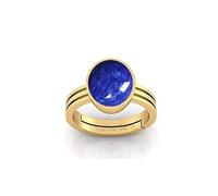 DENMOUS Anillo de piedra natural de lapislázuli lajwart Ratna Pathar de 8,42 quilates, 9,25 ratti azul Lajward, para hombres y mujeres--B0BMYS9C-DNM