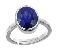 DENMOUS Anillo de piedras preciosas sueltas de zafiro azul natural Neelam de calidad A+ de 15,25 ratti sin tratar, certificado sin calefacción, para mujeres y hombres--B0BSDW7411