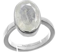 DENMOUS Anillo de plata ajustable natural Panchdhatu de 13.25 ratti, sin calentar, sin tratar, zafiro blanco, piedra preciosa suelta Pukhraj para mujeres y hombres--B0C3HT4CDN