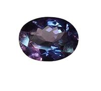 DENMOUS Atractiva piedra de Alejandro de color morado de 6,25 quilates, forma ovalada, piedra de alejandrita original certificada por laboratorio para hombres y mujeres--B0C2CLFDDMS