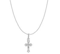 DENMOUS Colgante de cadena de Dios Jesús (colgante con ancla/cadena de cadena) para hombres y mujeres, plata pura, medallón de cadena Lord Isa masih para buena salud y riqueza-psa7179-1, S, Gema