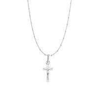 DENMOUS Colgante de cadena de Dios Jesús (colgante con cadena de bolas/cuentas) para hombres y mujeres, plata pura, medallón de cadena de Señor Isa masih para buena salud y riqueza-psbl7090-1, S, Gema